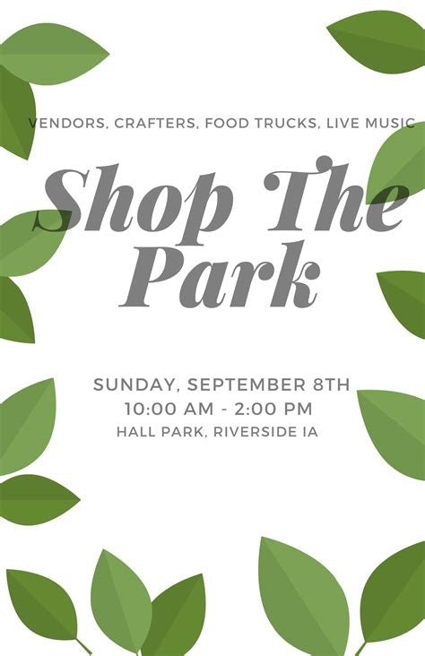 Shop the Park - Riverside, Iowa - 9/14/2025
